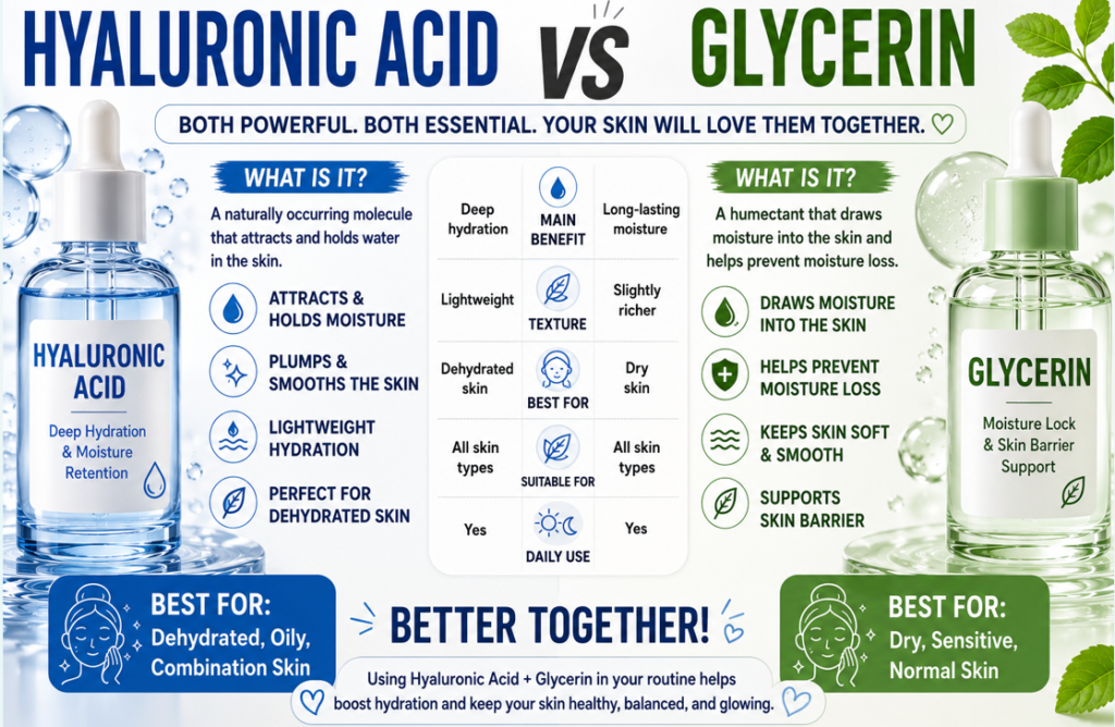 Hyaluronic Acid vs. Glycerin